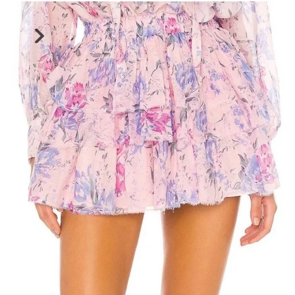 Love Shack Fancy, Brynlee Skirt in Whispering Lilac - Picture 6 of 11